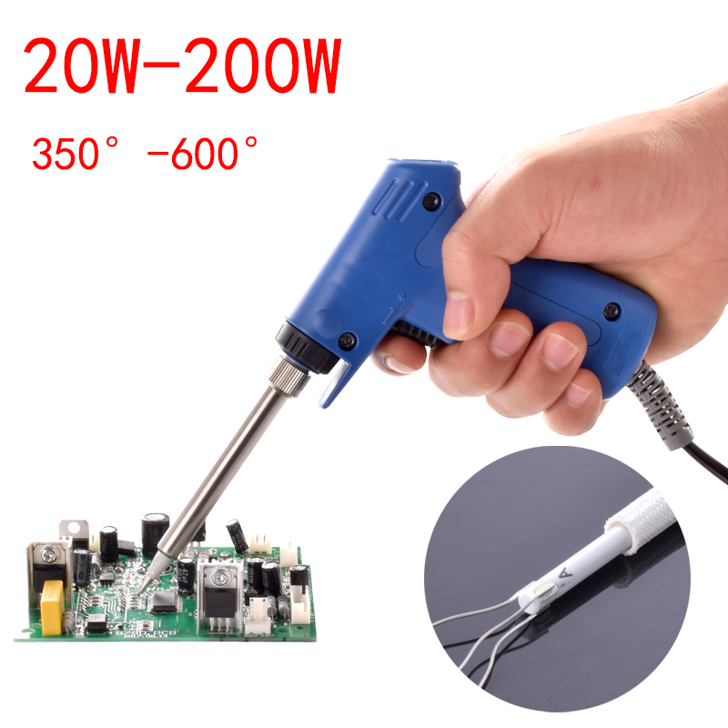 

High power soldering iron 220V 20W-200W Professional Dual Power Quick Heat-Up Adjustable Welding Electric Soldering Iron Gun
