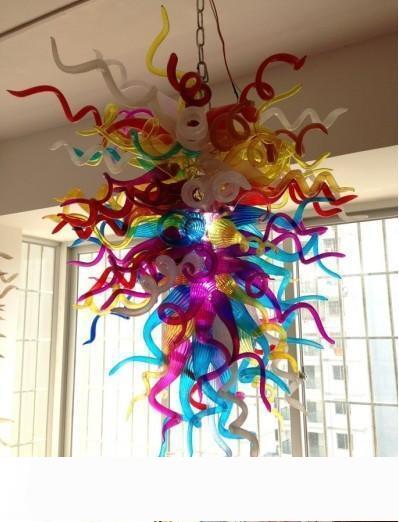 

C69-French Style Hand Blown Chandeliers Lamp Modern Crystal Decorative Chain Hanging Glass Art Chandelier