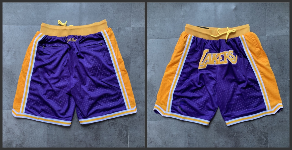 

Los Angeles Lakers 1997-98 Just Don Hardwood NBA Men Basketball Shorts, Black