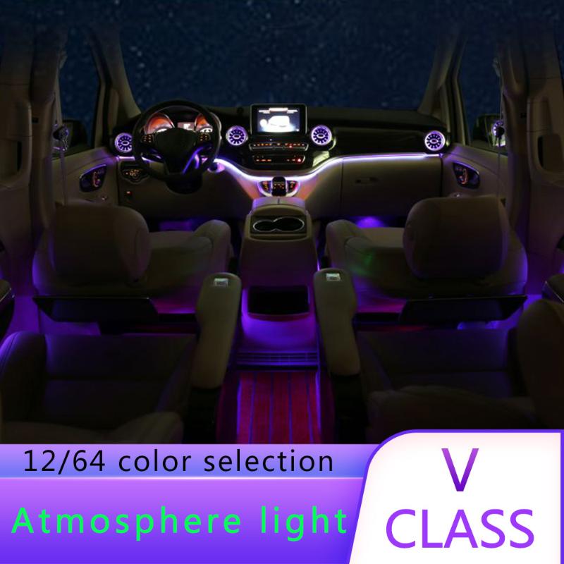 

For V class V260 interior LED air outlet atmosphere light in 12 64 colors Led Air Vent ambient light