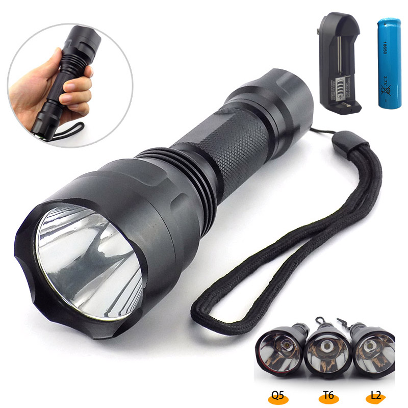 

L2 T6 Q5 LED High Power Tactical Linterna Torch Flash Lights Lamp Bright For Hunting Camping Fishing 18650 Battery