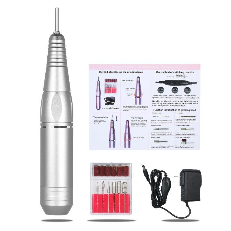 

Electric Nail Drill Machine Portable 20000 RPM Professional Adjustable Speed Manicure Pedicure Nail File Drill Kit Art Tool