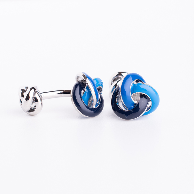 

Luxury Enamel Knots Cufflinks Blue Black Purple Multicolor Cuff Link Top Quality French Suit Accessories Jewellery Free Shipping