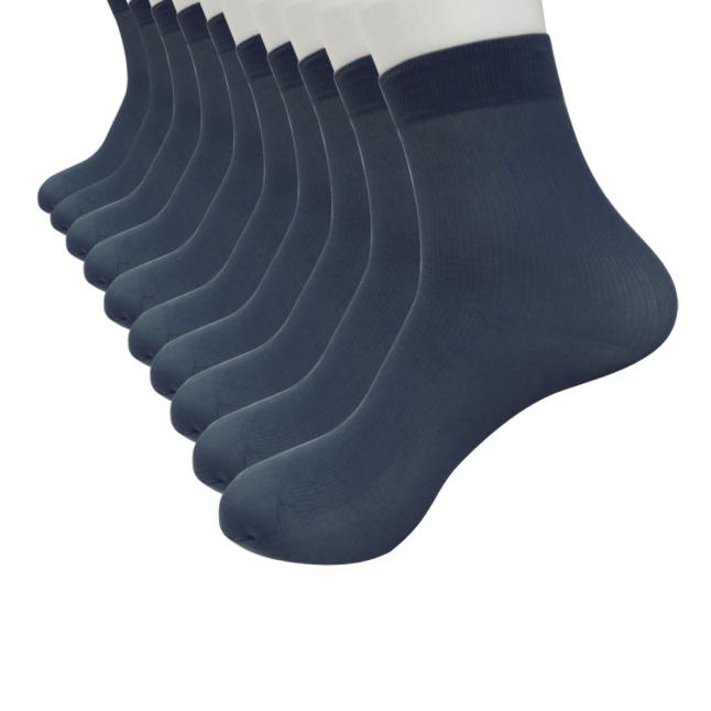 

Newly Design 10 Pairs Bamboo Fiber Ultra-thin Elastic Silky Short Silk Stockings Men Socks Sport Short Drop Shipping #YL5, Gray