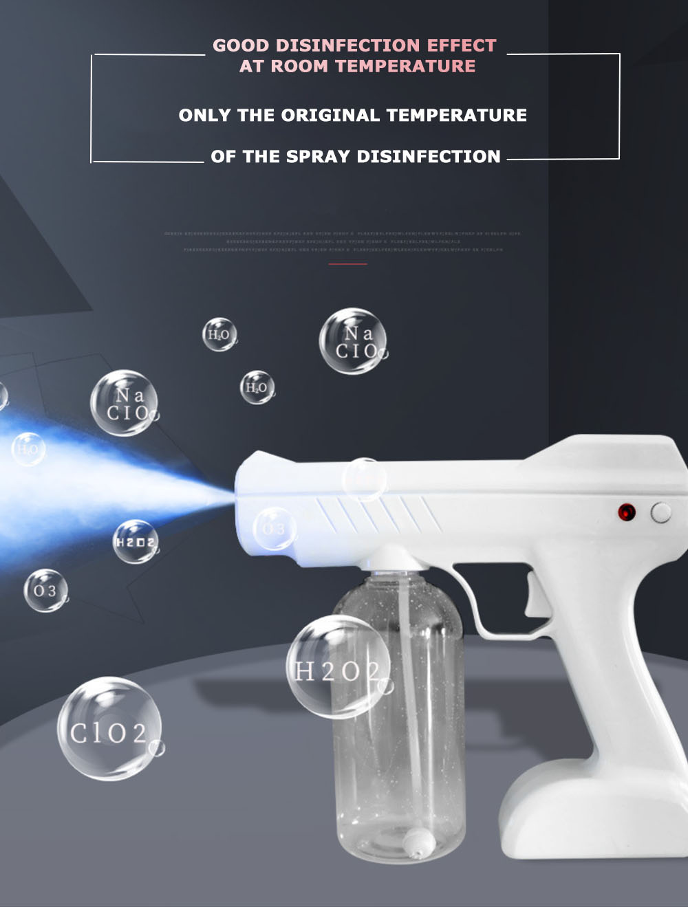 Newest cordless blue ray electric nano sterilizer spray gun for disinfection-image-561710415