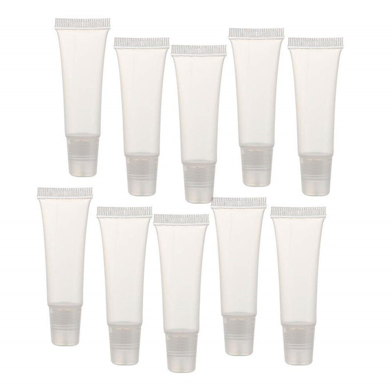 

5g 10g Empty Lipstick Tube,Lip Balm Soft Hose,Makeup Squeeze Sub-bottling,Clear Plastic Lip Gloss Container