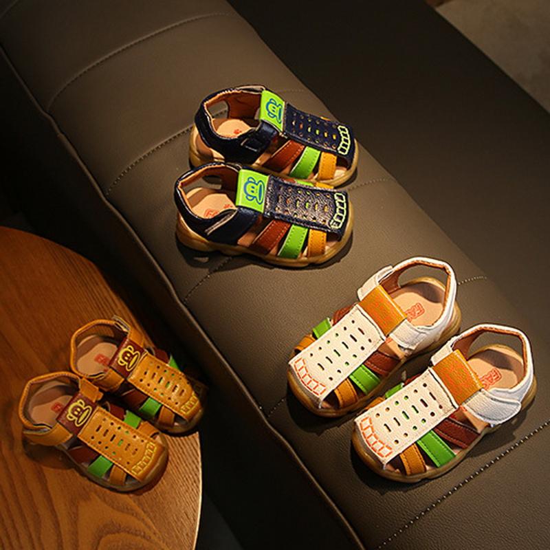 

2020 New Children's Comfortable Breathable Sandals Boys Girls Anti-Slippery Soft Bottom Beach shoes Kids Shoes For Baby Toddler, Black