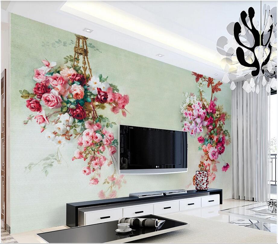 

Custom photo wallpaper mural 3d wall paper European retro rose TV background wall decorative wallpaper home decor wallpaper for walls 3 d, Non-woven wallpaper
