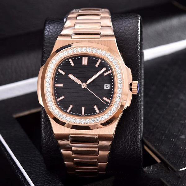 wholesale Diamond 2813 Watch Top quality Automatic Mechanical Stainless Steel Strap Nautilus Mens Watch Wristwatches-image-556616242