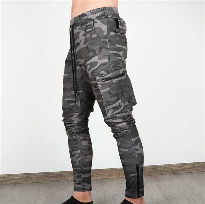 

Men' Casual Sweatpants Solid High Street Track Trousers Men Joggers Fitness Brand Multifunctional Breathable Men' Pants Sports, Green