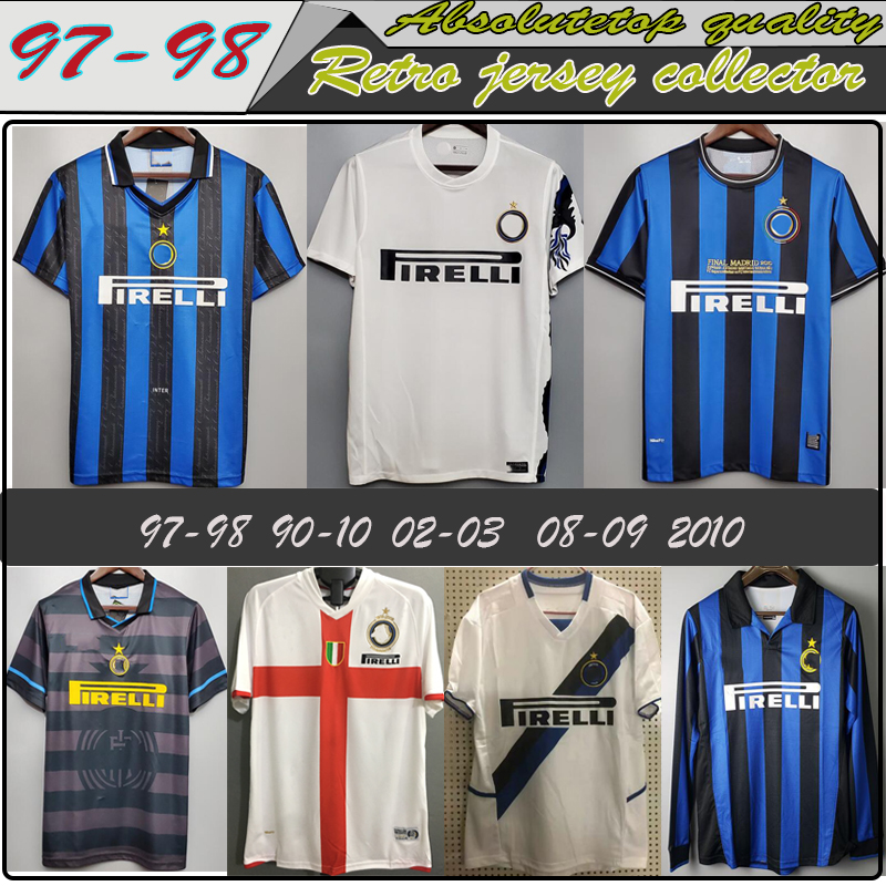 

finals 2009 2010 MILITO SNEIJDER ZANETTI Retro Soccer jerseys Pizarro MILAN Football 1997 1998 97 98 99 Djorkaeff Baggio RONALDO 02 03, Qq