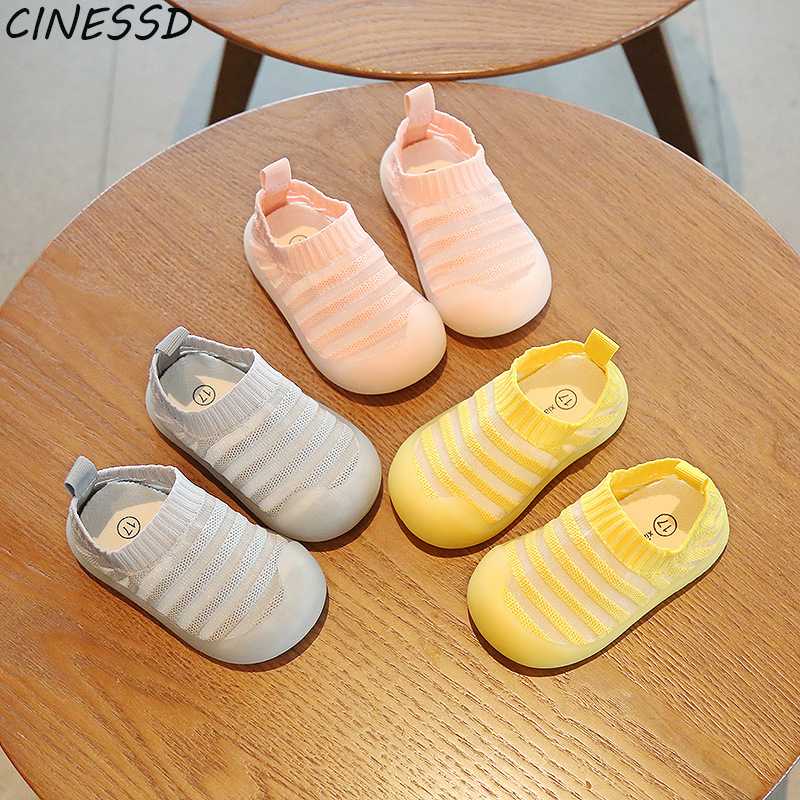 

New Baby Sneakers 2020 Fashion Children's Flat Shoes Baby Kids Girls Shoes Stretch Breathable Mesh Sports Running, Gray