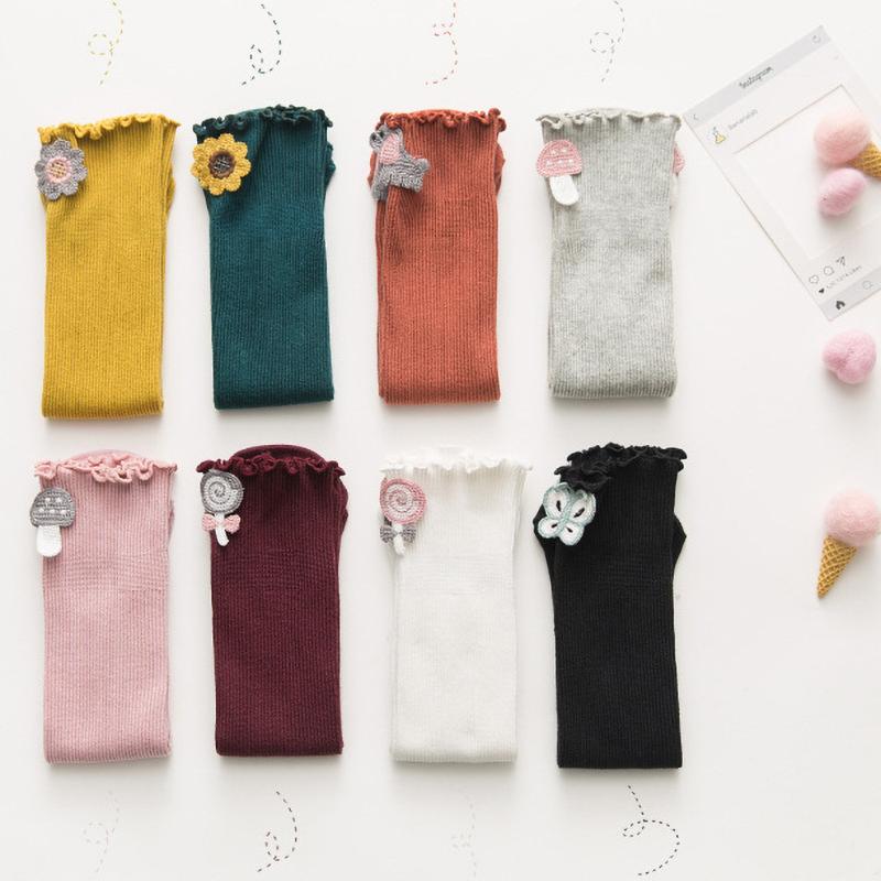 

JAYCOSIN Women's Socks Cotton Colorful Cartoon Cute Children's Pile Of Socks Cotton Comfortable Cartoon Stretch Mid Tube, Black