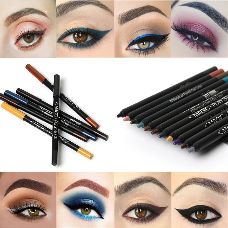 

Pearl Quick Dry Eyeliner Highlighter 12 Color Durable Waterproof Pearlescent Matte Eye Shadow Pen Lying Silkworm Makeup TSLM2