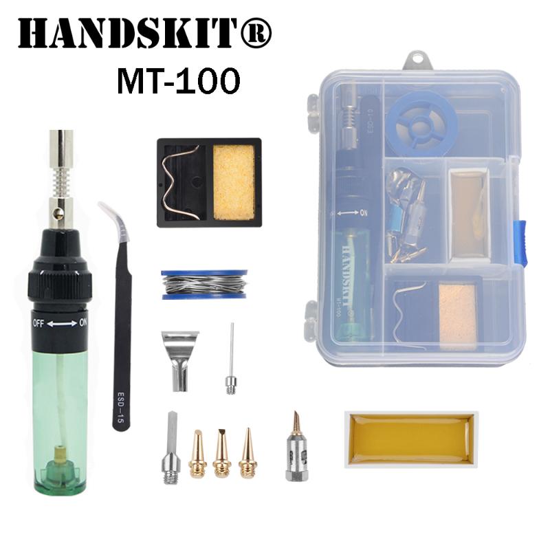 

MT-100 Gas Soldering Iron Electric Solder Gun Blow Torch wireless outdoor Cordless DIY Butane