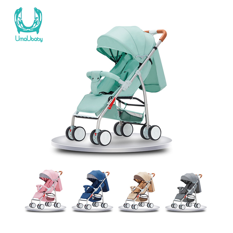 

Baby Stroller Ultra Lightweight Simple Can zuo tang Folded around the Silicon Artifact Children Baby Buggy Summer Trolley