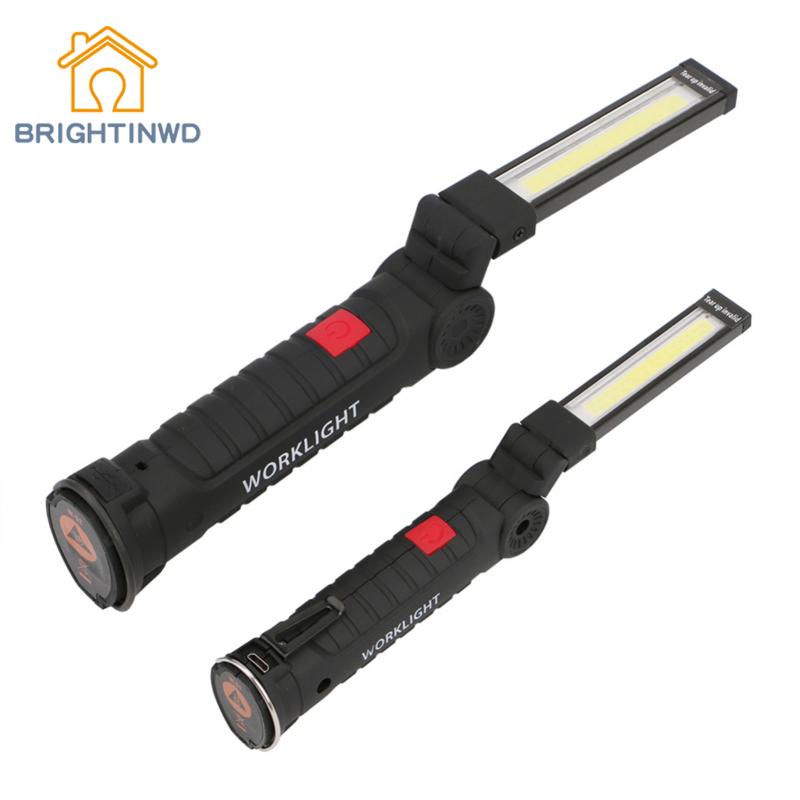 

Tent Lamp USB Rechargeable LED Torch Magnetic Working Folding Hook Lights Outdoor Lanterna 3-Mode COB LED Camping