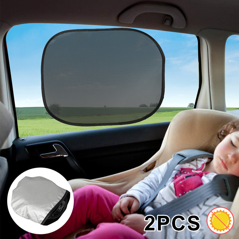 

2pcs Car Side Front Back Window Sunshades Eyes Visor Protection Shield Kids Baby Cover Anti-UV Auto Mesh Sun Shades
