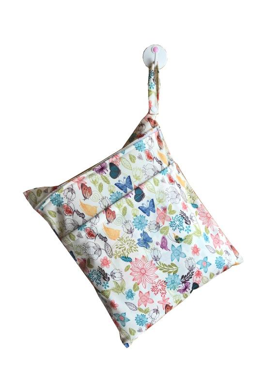 

JUTESK's Wet/Dry Bag for Baby Cloth Diaper Nappy Reusable with Two Zippered Pockets (Waterproof, Koala