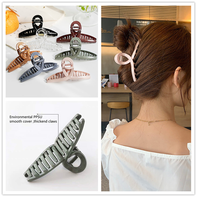 

Cross Hair Claw Jaw Clips For Women Oversize Solid PC Crabs For Hair Ponytail Holders Hair Accessory For Women