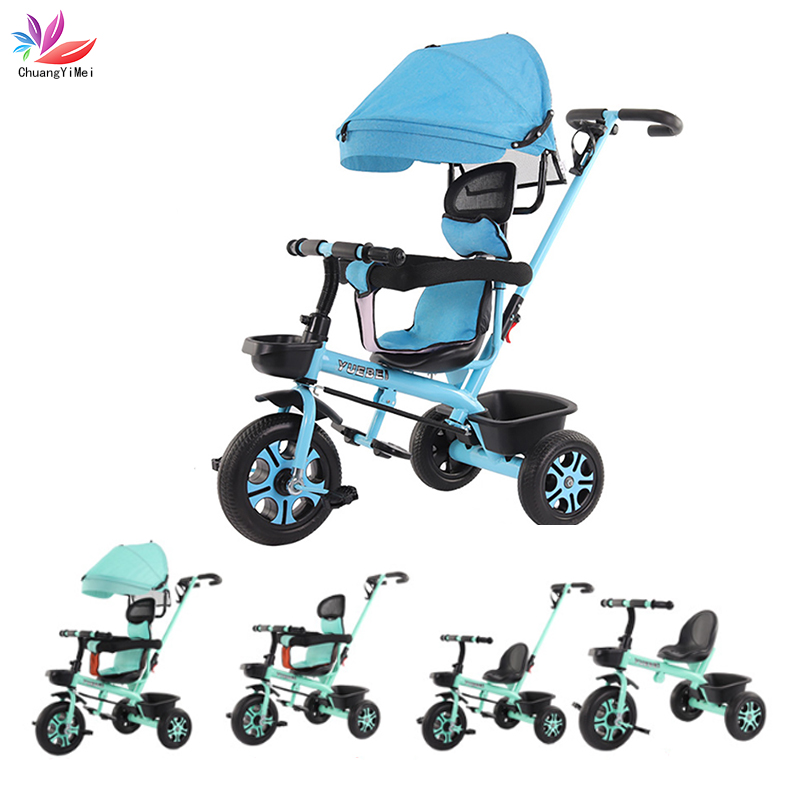 

Baby Stroller Baby Tricycle Bike 2 In 1 Kid Carriage Stroller Trike Child Umbrella Pushchair Pram Walker M122