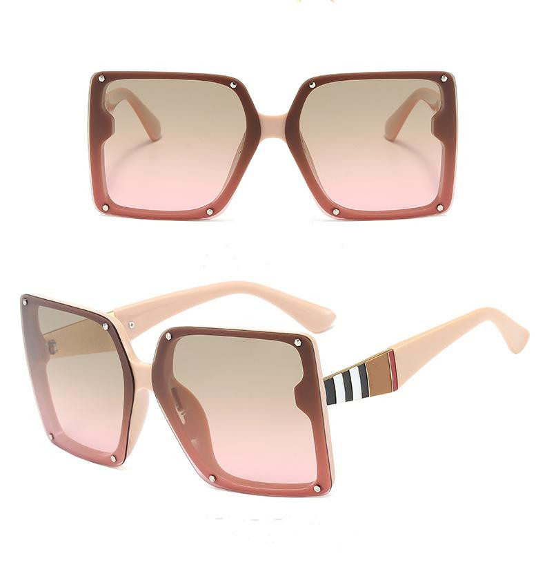 

8503 Womens Sunglasses Summer Beach Goggle Sunglasses Beach Woman Oversize Glasses UV400 6 Color Highly Quality with Box