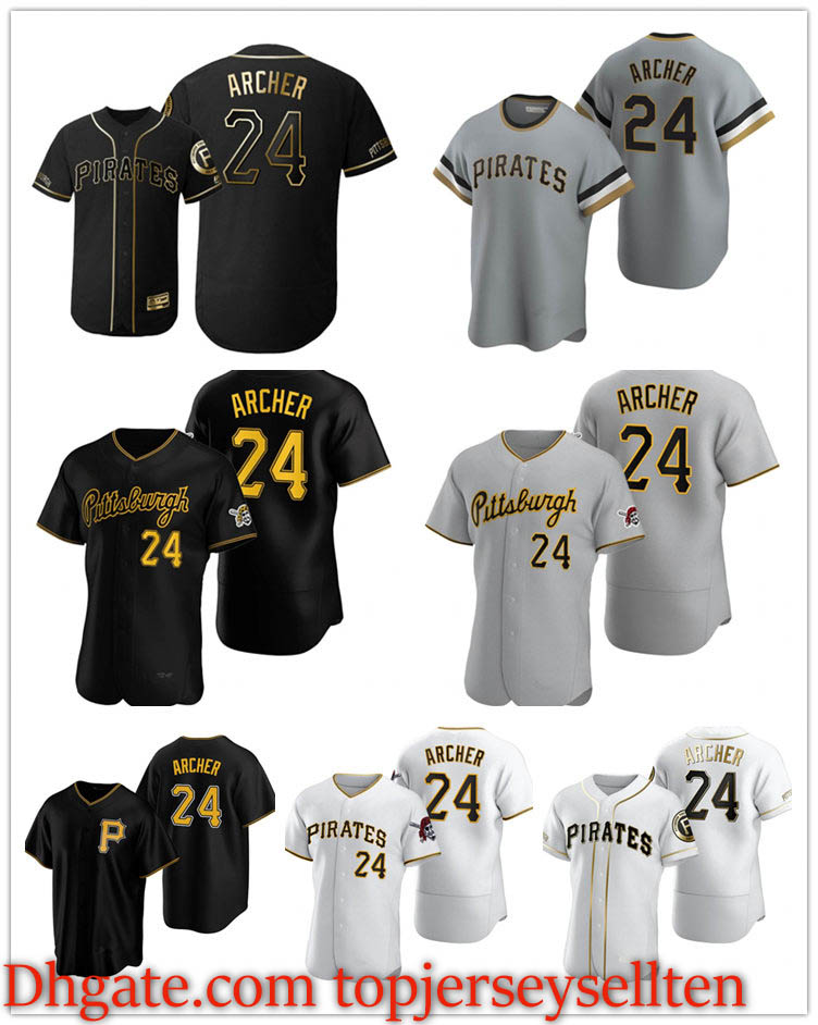 

Pirates MEN WOMEN YOUTH 24 Chris Archer Authentic 2020 Road baseball Jersey