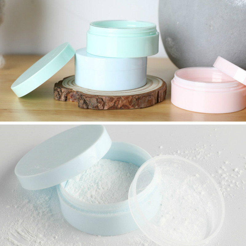 

1 Pcs 5g Empty Blue/pink/green Box Excellent Make Up Tools 5g Plastic Cosmetic Jar Empty Loose Jars with Sifter