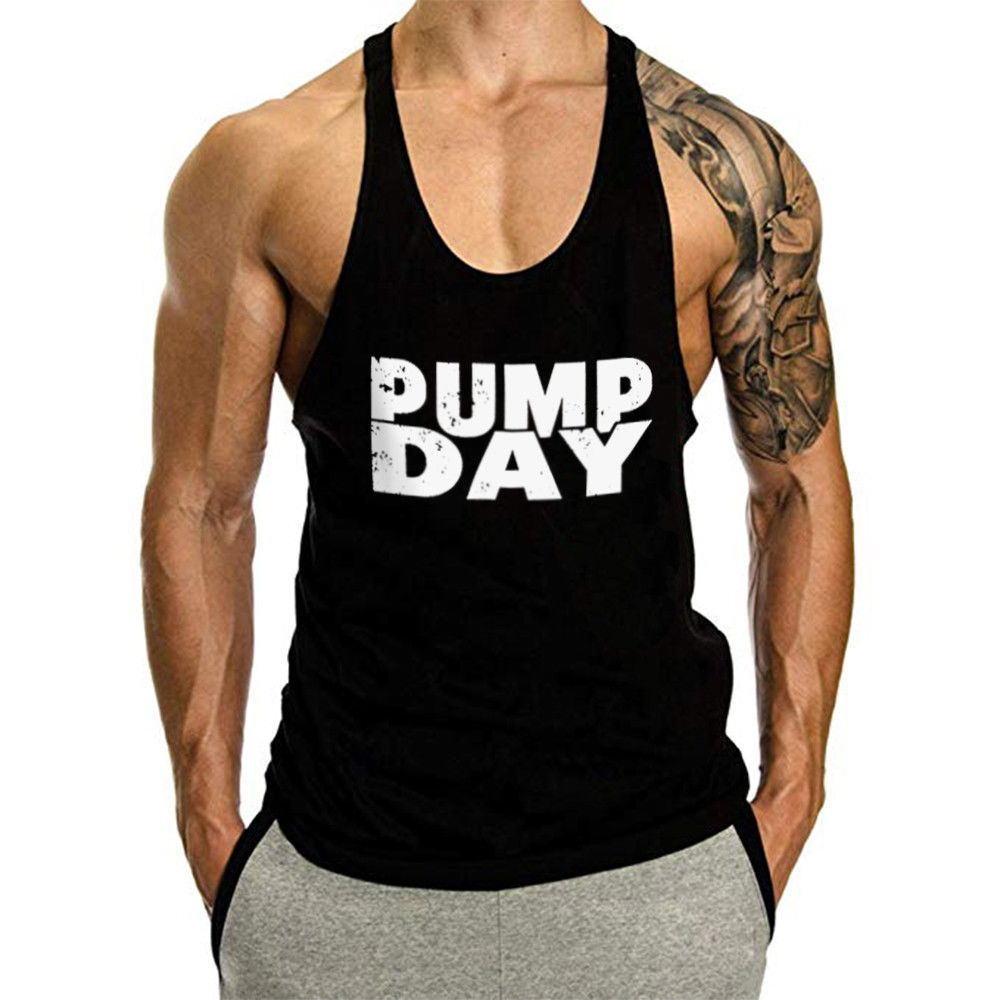 

Muscleguys Cotton Gyms Tank Tops Men Sleeveless Tanktops For Boys Bodybuilding Clothing Undershirt Fitness Stringer Vest, Black