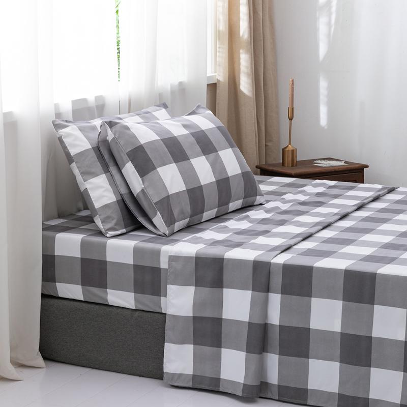 

3/4pcs Home Textiles Bedding Set Flat Bed Sheet Mattress Protective Cover Pillowcase Set  Queen King Bedspread Bed Linen, Model 3