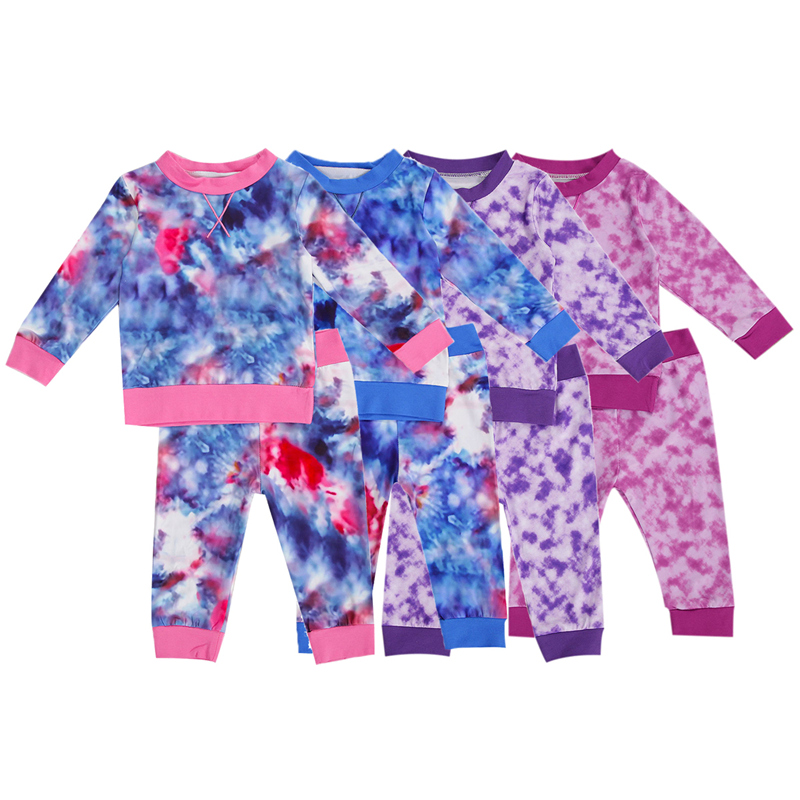 

Newborn Baby Boy Girl Clothes Set Fashion Tie-dye Print Long Sleeve Tops Pants 2Pcs Autumn Toddler Infant Clothing Outfits