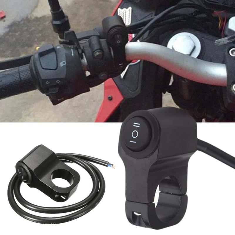 

12V 10A Motorcycle Light Switch Universal High Quality Black Motorcycle Handlebar Grip Headlight Fog Light On Off Switch