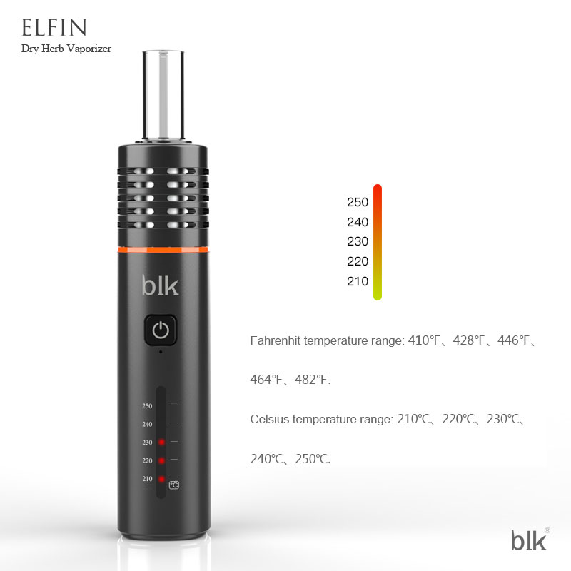

Original Kingtons BLK Electronic Temp Kit Herb Vaporizer Herbal Pen 1ml Oven 5 Battery Level Elfin Kingtos Elfin Vape Dry Cigarette 180 Tiqr