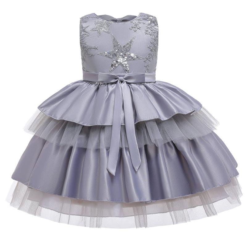

Vintage Flower Girl Dresses For Weddings Custom Made Princess Tutu Sequined Appliqued Lace Bow Kids First Communion, L5158-navy