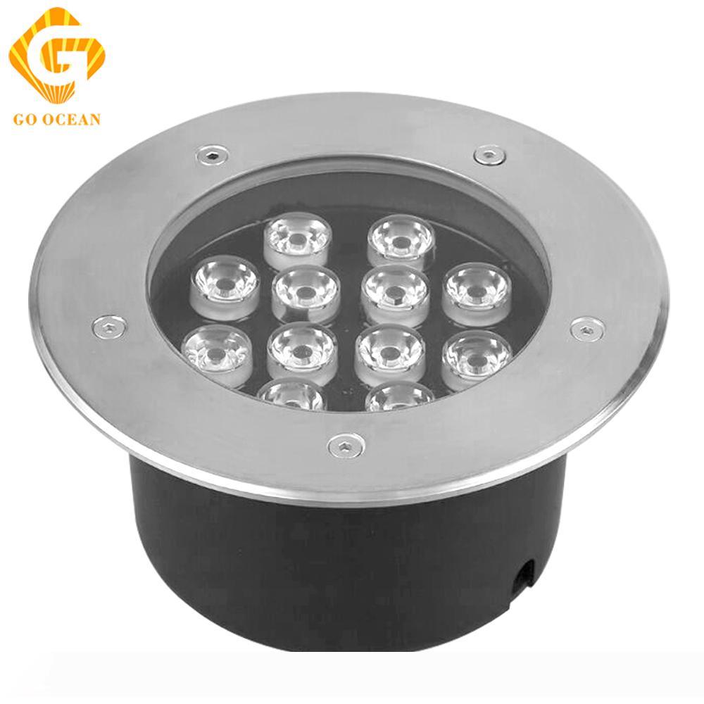 

GO OCEAN 12W Led Underground Light 12V IP67 Waterproof Ground Buried Lamp Project Landscape Lights Engineering Light Outdoor Garden Light
