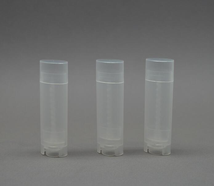 

300pcs/lot 4.5g Clear Oval Lip Balm Tube 0.15oz white & Matte Transparent Deodorant Container Lotion Bar Twist Empty lipstick#36704