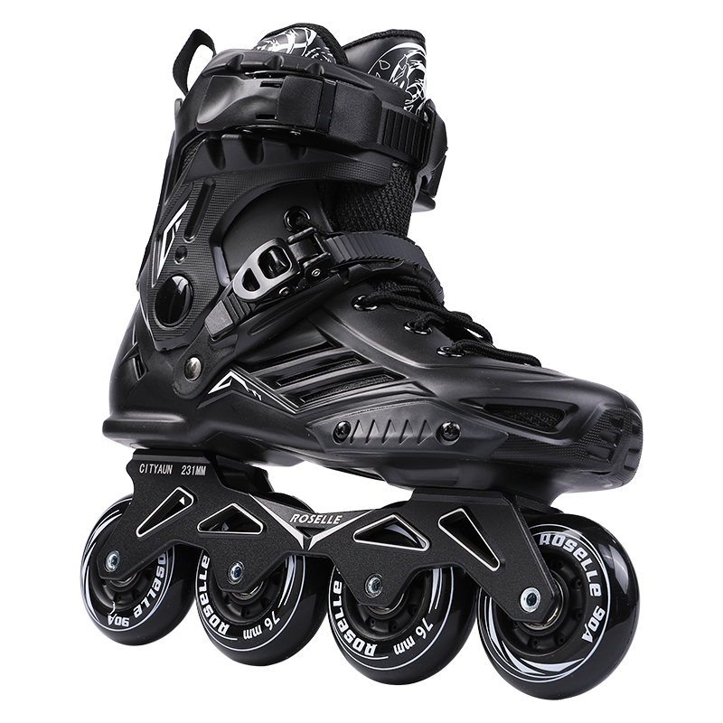 

Roller skates adult beginners skates men and women straight wheel adult flash skating flat shoes, Ct04