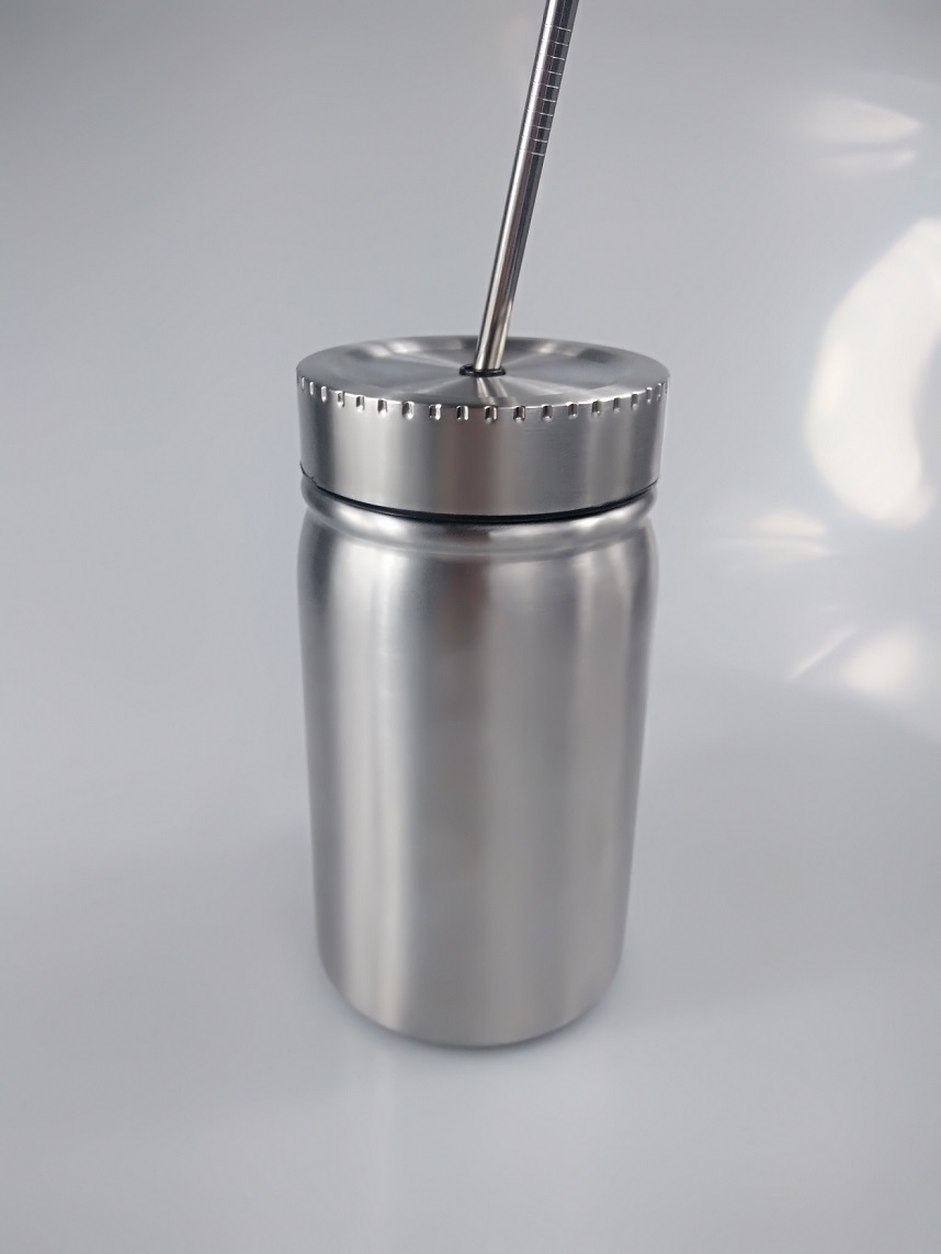 

Ball Mason Jars 500ml wide mouth mason jar stainless steel solar mason jar great for drinking & food storage X03, Stainless steel color