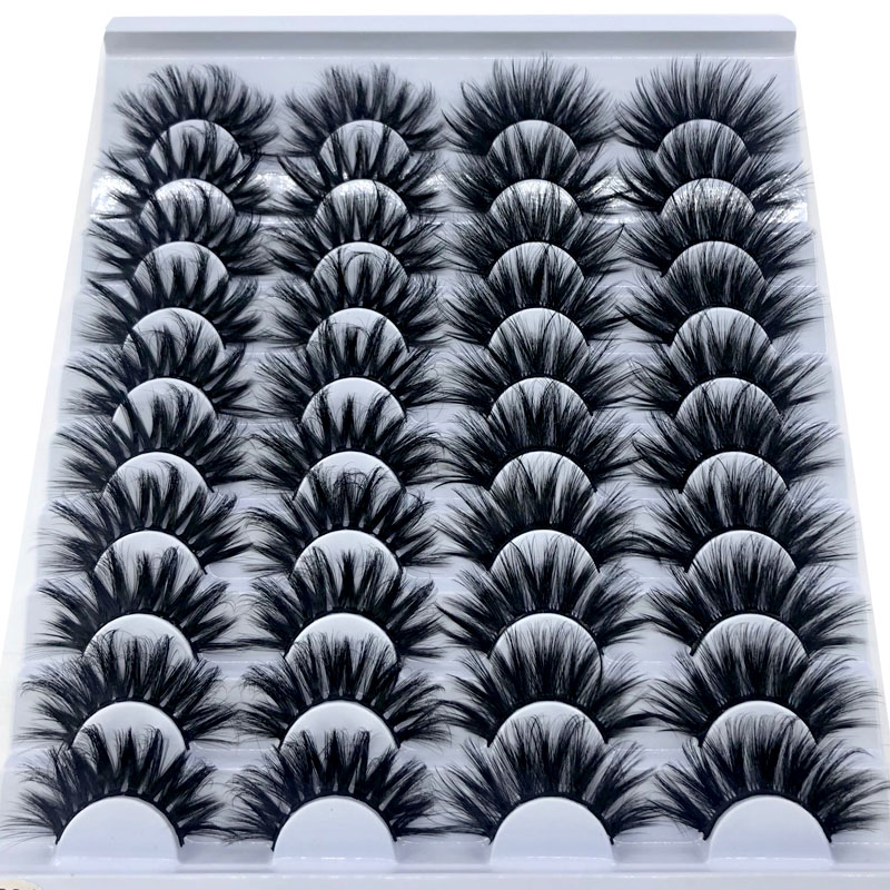 

20 Pairs Beauty lashes Natural False Eyelashes Fake lashes long Makeup 3D Mink Eyelashes Eyelash Extension Mink