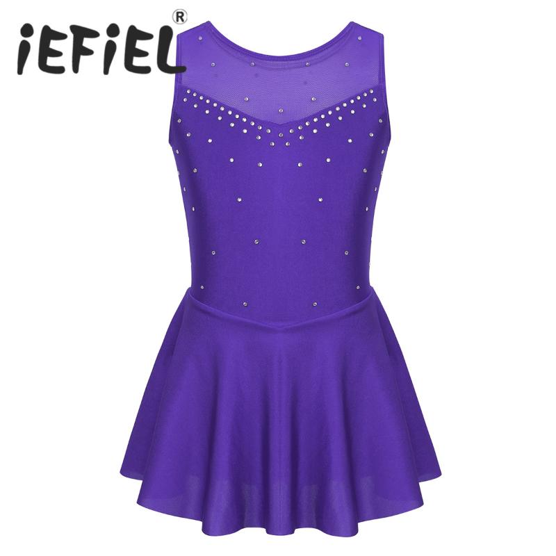 

Kids Girls Figure Skating Dress Competition Ice Skating Skirt for Girl Kids Gymnastics Stage Performance Ballet Tulle Tutu Dress, Black