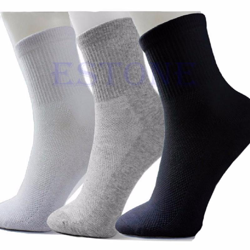 

10 Pairs/lot Lot Man black/grey/white Cosy Cotton Sport Socks, Beige