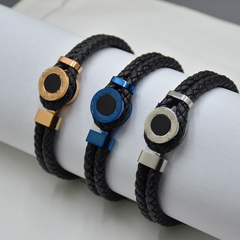 

Promotion - Classical Black Woven Leather Bracelets Luxury MtB Branding French Mens Man Jewelry Charm Bracelets Pulseira As Birthday Gift
