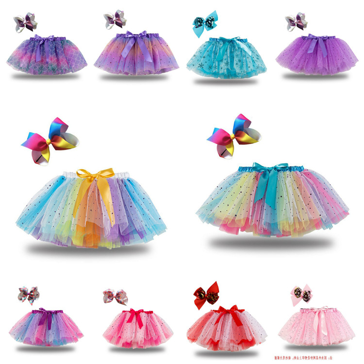 

Party Decoration Baby Kids Skirt Girls Princess Stars Glitter Tutu Skirt Children Sequins Party Ballet Skirts with hairpins T2I51212