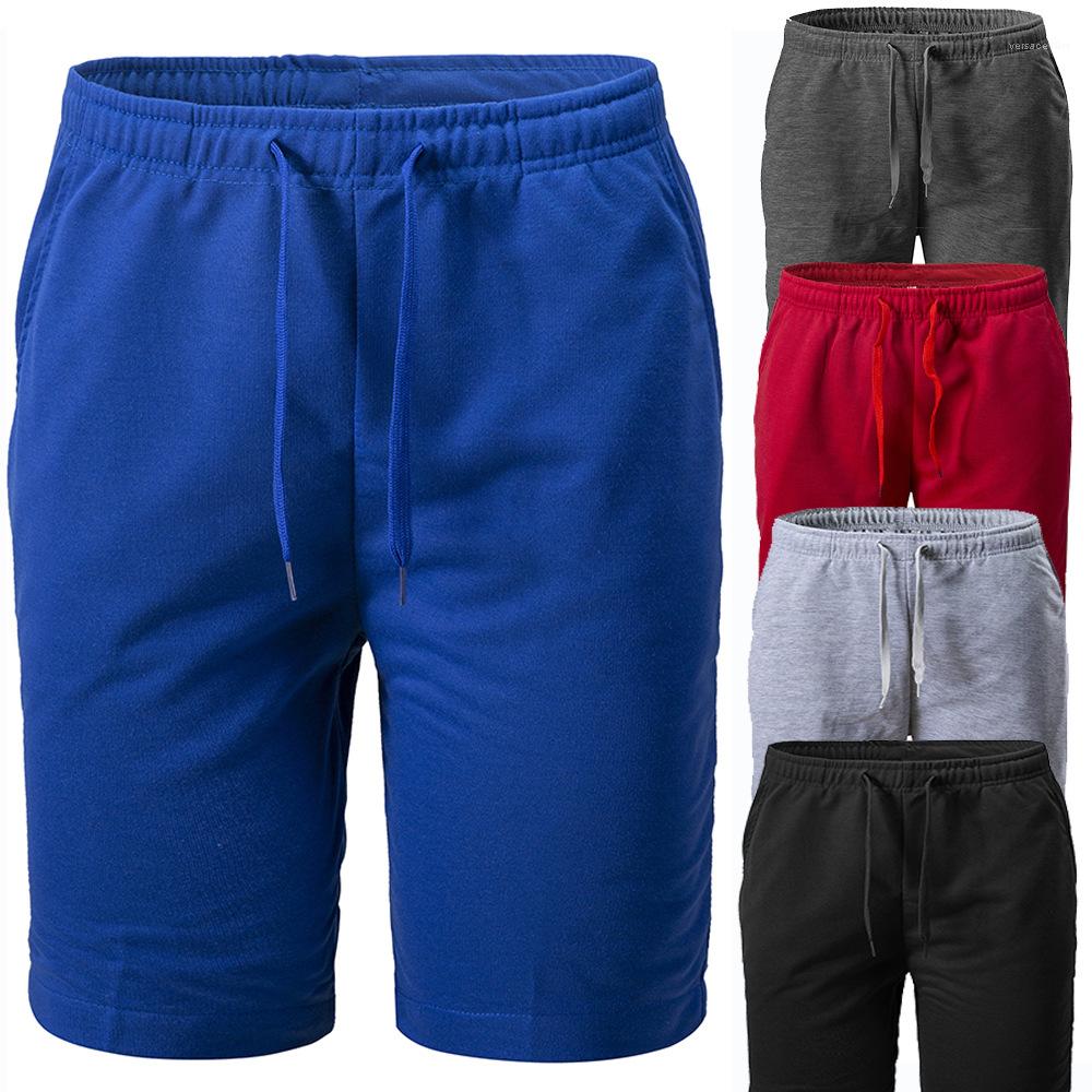 

Short Pants Male Shorts Mens Solid Knit Shorts Summer Lace Up Mid Waist Casual