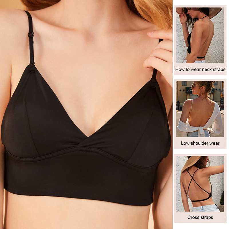

Push Up Bras For Women Lace Solid Color Cross Side Buckle Sexy Wireless Plus Size Women Sleep Sports Bra Underwear, White
