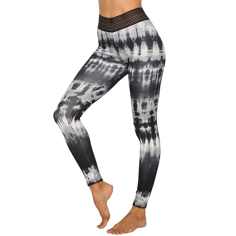 

Printed Casual Sports Pants Fitness Stretch Enhancement Hips Slim Yoga Leggings, Black