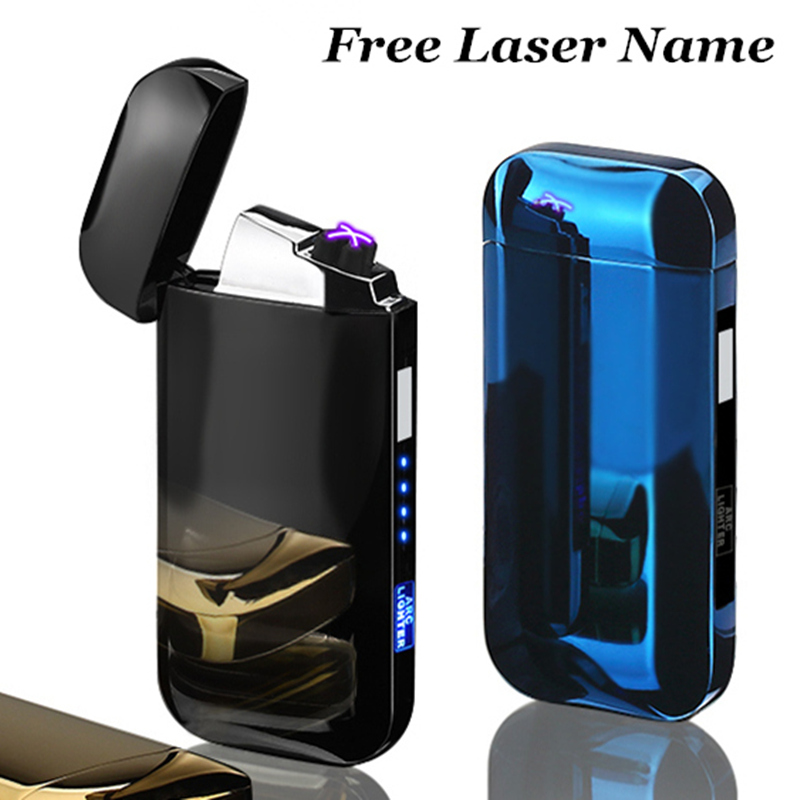 

Dual Arc Cigar Palse Touch Sensing Windproof Plasma Thunder Lighter USB Lighter Rechargeable Electronic Lighter Power Display