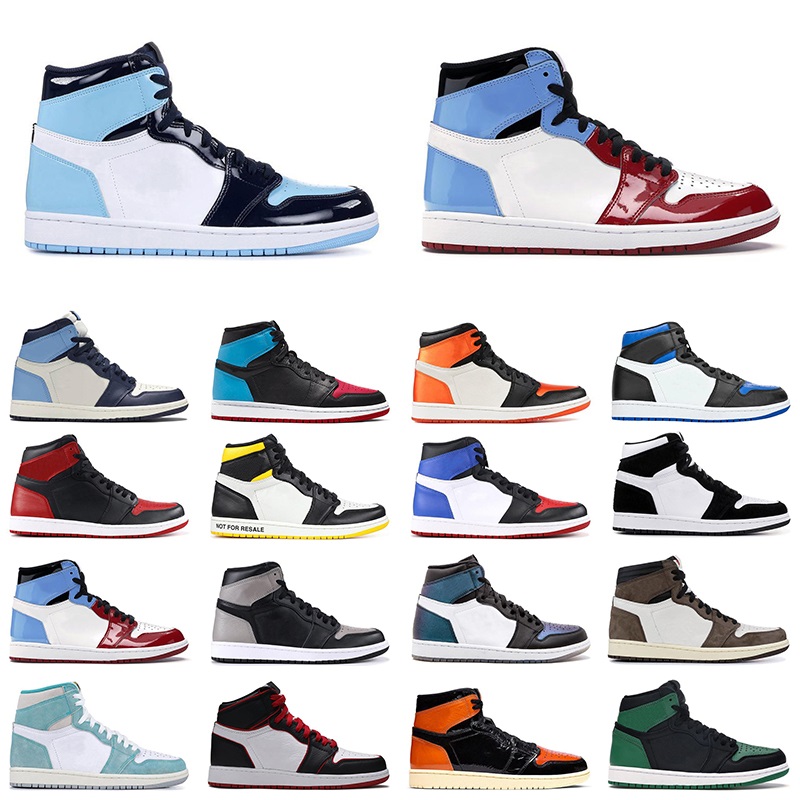 

jumpman 1 Fearless men women 1s outdoor shoes Twist Shadow obsidian UNC Black Toe mens trainers, Bred