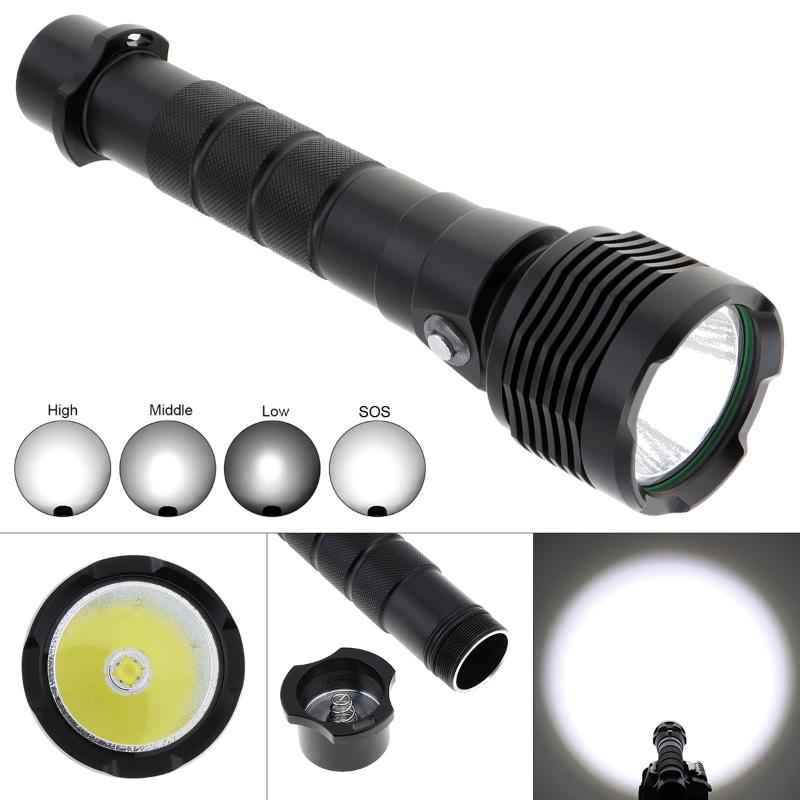 

Waterproof 8000 Lumens XHP70 LED Diving Underwater 100M with 4 Modes White Flash Light for Diving
