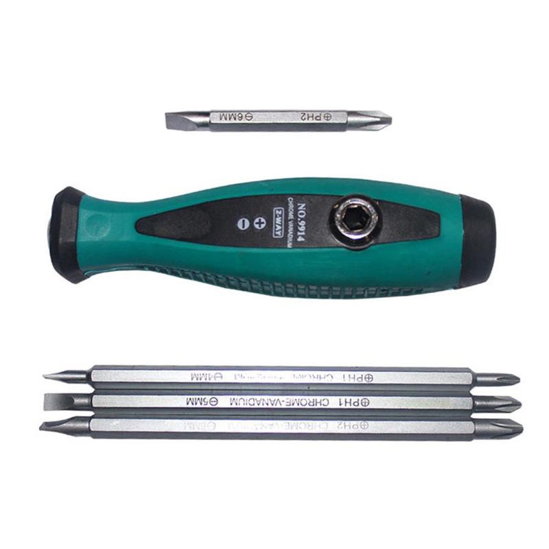 

4PCS/SET Durable 2 Ways Screwdrivers Dual Purpose Screwdriver Adjustable Magnetic Precision Repairing Tool
